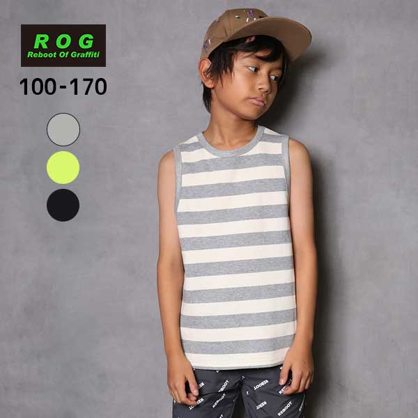 【20％OFFSALE】R.O.G(アールオージー)ボーダータンクトップ【メール便可能】