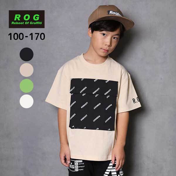 【40％OFFSALE】R.O.G(アールオージー)ロゴポケット付きビック半袖Ｔシャツ【メール便可能】