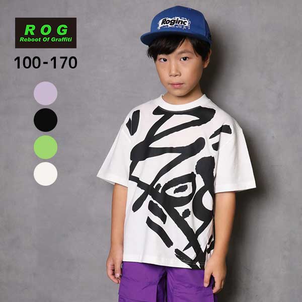 【20％OFFSALE】R.O.G(アールオージー)手書き風ロゴビック半袖Ｔシャツ【メール便可能】