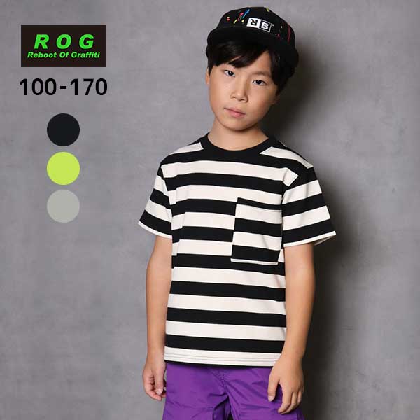 【20％OFFSALE】R.O.G(アールオージー)ボーダー半袖Ｔシャツ【メール便可能】