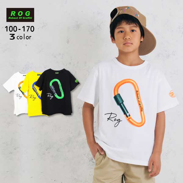 【2025夏物新作】R.O.G(アールオージー)カラビナプリントビック半袖Ｔシャツ【メール便送料無料】