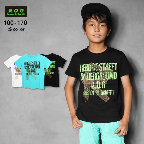 【SALE】【2025夏物新作】R.O.G(アールオージー)ロゴ＆Rテープ半袖Ｔシャツ【メール便送料無料】