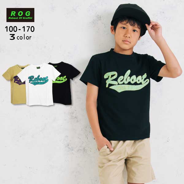 【SALE】【2025夏物新作】R.O.G(アールオージー)ロゴサガラ刺繍半袖Ｔシャツ【メール便可能】