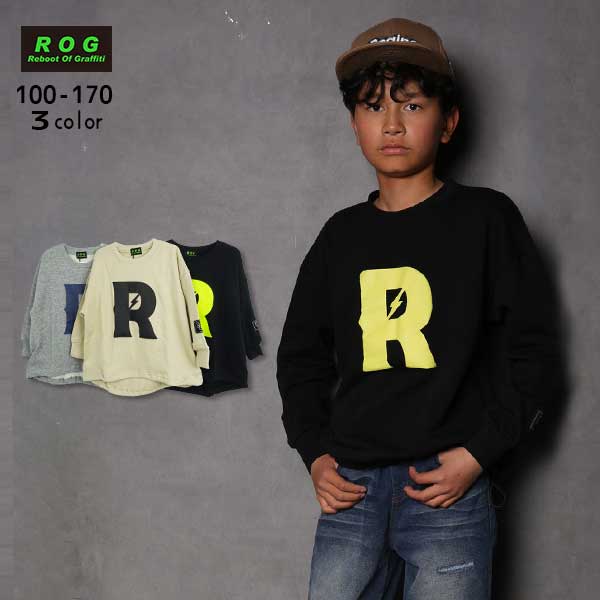 【SALE】R.O.G(アールオージー)Rプリントバルーントレーナー【メール便送料無料】