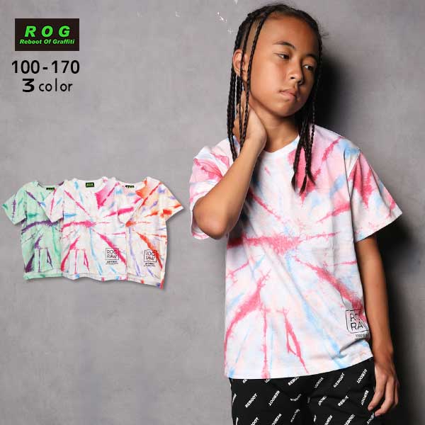 【2026夏物新作】ROG(アールオージー)タイダイ染めビック半袖Ｔシャツ【メール便送料無料】