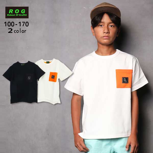 【2026夏物新作】ROG(アールオージー)胸ポケット付きビック半袖Ｔシャツ【メール便送料無料】