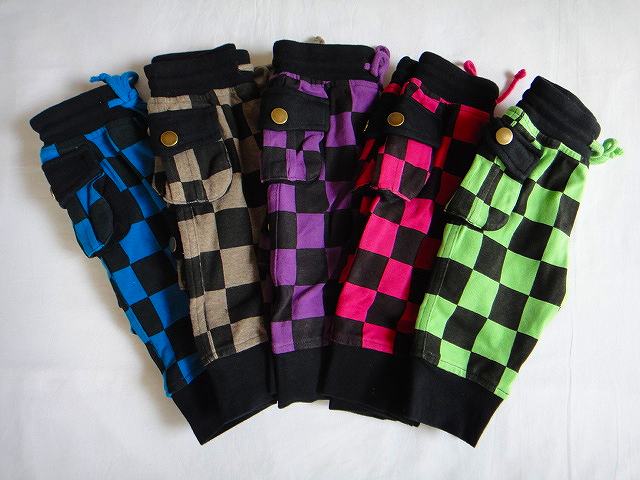 【1000円均一】ＧＡＲＡＣＨ(ギャラッチ)ブロックチェック七分丈カーゴスパッツ【メール便可能】