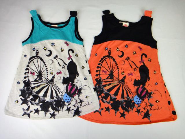 【2000円均一】ＳｃｏＬａｒ(スカラー)ネコ＆遊園地プリントワンピース【メール便可能】