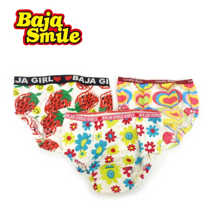 【夏物新作】Ｂａｊａ Ｓｍｉｌｅ(バハスマイル)３柄ガールズショーツ【メール便可能】