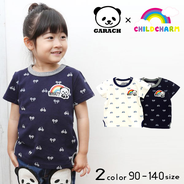 【夏物新作】ＧＡＲＡＣＨ(ギャラッチ)パンダワッペン付き半袖Ｔシャツ【メール便送料無料】