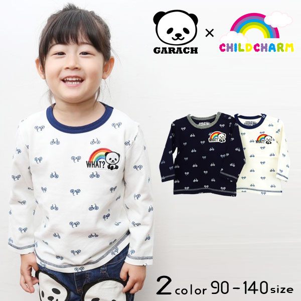 【30%OFFSALE】ＧＡＲＡＣＨ(ギャラッチ)パンダワッペン付き長袖Ｔシャツ【メール便送料無料】