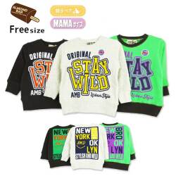 【2025秋冬新作】ALMOND BAR(アーモンドバー)STAY WILDプリントトレーナー フリーサイズ【メール便送料無料】