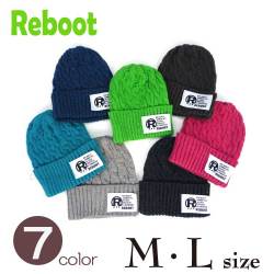 【秋冬物新作♪】Reboot(リブート)ロゴワッペン付きニット帽【メール便可能】