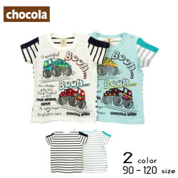 【20%OFFSALE】chocola(ショコラ)車プリント半袖Ｔシャツ【メール便送料無料】