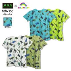 【2025夏物新作】R.O.G(アールオージー)昆虫総柄プリント半袖Ｔシャツ【メール便送料無料】