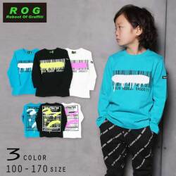 【30%OFFSALE】R.O.G Reboot(リブート)バーコードプリント長袖Ｔシャツ【メール便可能】