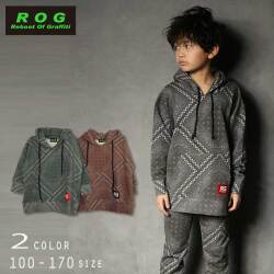 【20％OFFSALE】R.O.G Reboot(リブート)バンダナ柄ビックパーカー【120サイズまでメール便送料無料】