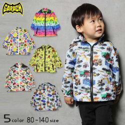 【30%OFFSALE】ＧＡＲＡＣＨ(ギャラッチ)恐竜＆車総柄ウィンドブレーカー【メール便送料無料】