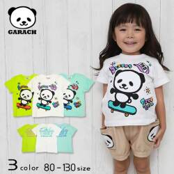 【20％OFFSALE】ＧＡＲＡＣＨ(ギャラッチ)スケボーパンダ半袖Ｔシャツ【メール便送料無料】