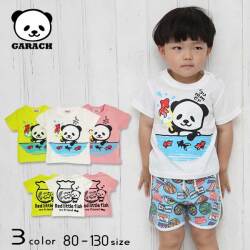 【20％OFFSALE】ＧＡＲＡＣＨ(ギャラッチ)金魚すくいパンダ半袖Ｔシャツ【メール便送料無料】