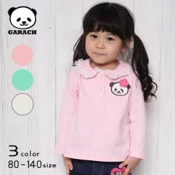 【20%OFFSALE】ＧＡＲＡＣＨ(ギャラッチ)パンダちゃんワッペン付き長袖Ｔシャツ【メール便送料無料】