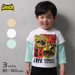 【20%OFFSALE】ＧＡＲＡＣＨ(ギャラッチ)働く車レイヤードＴシャツ【メール便送料無料】