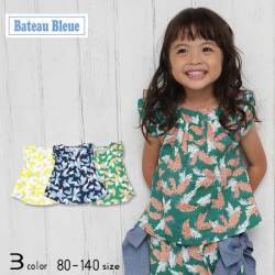 【20％OFFSALE】Bateau Bleue(バトーブルー)花柄半袖チュニックＴシャツ【メール便送料無料】