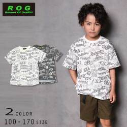 【20％OFFSALE】R.O.G Reboot(リブート)ロゴ総柄ビック半袖Ｔシャツ【メール便送料無料】