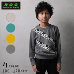 【20%OFFSALE】R.O.G(アールオージー)ロゴテープ付きトレーナー【メール便送料無料】