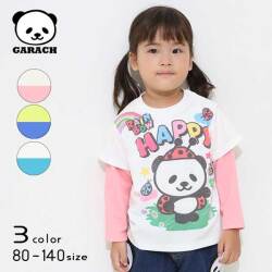 【SALE】ＧＡＲＡＣＨ(ギャラッチ)てんとう虫パンダレイヤードＴシャツ【メール便送料無料】