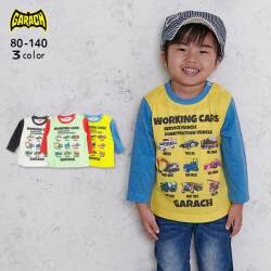 ＧＡＲＡＣＨ(ギャラッチ)働く車プリント長袖Ｔシャツ【メール便送料無料】
