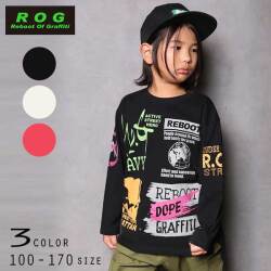 R.O.G(アールオージー)ロゴプリントビックロングＴシャツ【メール便送料無料】