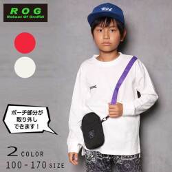 【SALE】R.O.G(アールオージー)ポーチ付きビックロングＴシャツ【メール便送料無料】