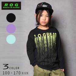 R.O.G(アールオージー)R.O.G BEATロゴプリントビックロングＴシャツ【メール便送料無料】