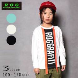 【SALE】R.O.G(アールオージー)ロゴ＆テープビックロングＴシャツ【メール便送料無料】