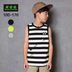 【SALE】【2025夏物新作】R.O.G(アールオージー)ペンギン＆ボーダービッグタンクトップ【メール便送料無料】