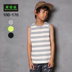 【20％OFFSALE】R.O.G(アールオージー)ボーダータンクトップ【メール便可能】