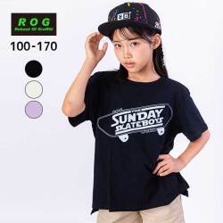 【20％OFFSALE】R.O.G(アールオージー)スケートボードプリント半袖ビックＴシャツ【メール便可能】