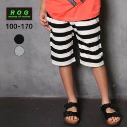 【20％OFFSALE】R.O.G(アールオージー)ボーダーハーフパンツ【メール便可能】