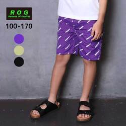 【20％OFFSALE】R.O.G(アールオージー)ロゴ総柄ハーフパンツ【メール便可能】
