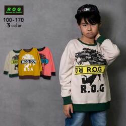 R.O.G(アールオージー)ロゴテープ付きビックトレーナー【メール便送料無料】