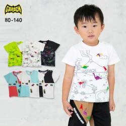 【2025夏物新作】ＧＡＲＡＣＨ(ギャラッチ)恐竜＆トラック刺繍半袖Ｔシャツ【メール便送料無料】