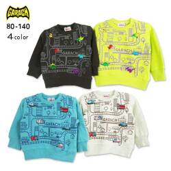 【2025秋冬物新作】ＧＡＲＡＣＨ(ギャラッチ)恐竜＆救急車両刺繍トレーナー【メール便送料無料】