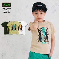 【2025夏物新作】R.O.G(アールオージー)クワガタプリント半袖Ｔシャツ【メール便送料無料】