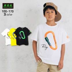 【2025夏物新作】R.O.G(アールオージー)カラビナプリントビック半袖Ｔシャツ【メール便送料無料】