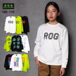【2025秋冬新作】R.O.G(アールオージー)ロゴプリントビック長袖Ｔシャツ【メール便送料無料】