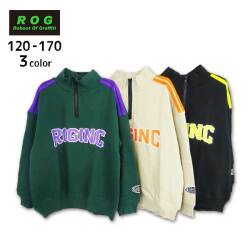 【SALE】R.O.G(アールオージー)ハーフジップトレーナー【メール便送料無料】