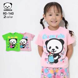 GARACH クリームソーダ パンダ Tシャツ 子供服 80-140cm