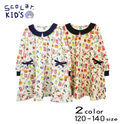 ＳｃｏＬａｒ(スカラー)総柄プリント衿付きワンピース【メール便送料無料】