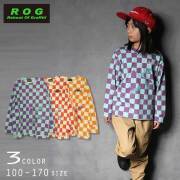 【30％OFFSALE】R.O.G Reboot(リブート)ブロックチェック柄ビックロングＴシャツ【メール便送料無料】